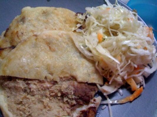 Pupusas Revueltas (Pork, Cheese and beans)