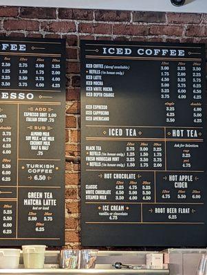 Iced and hot drinks