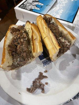 Garlic bread cheesesteak