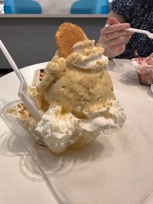 Banana pudding signature shaved ice