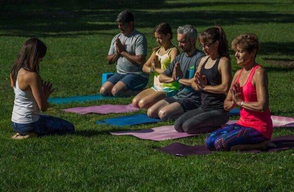 Outdoor yoga