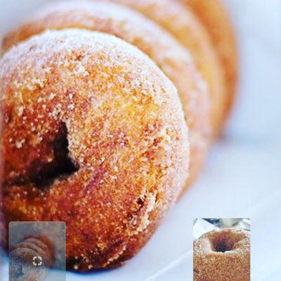 Fresh apple cider donuts each Saand Sunday.....made with cider pressed at our farm pressed with Maple Ridge Orchard Apples.