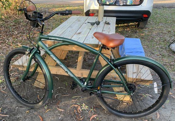 My bike I brought in for repairs.