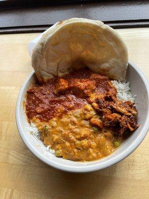 Butter Chicken, Naan, & Saag Paneer