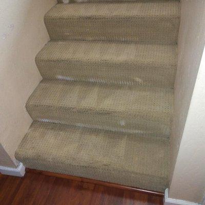 After cleaning stairs