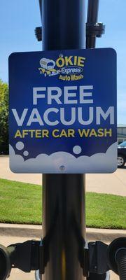 Okie Express Auto Wash offers FREE vacuums, towels, and mat cleaners for your use with every wash