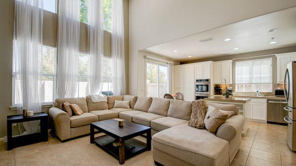 Lots of natural light enters great room in 15 San Pablo Court in Novato