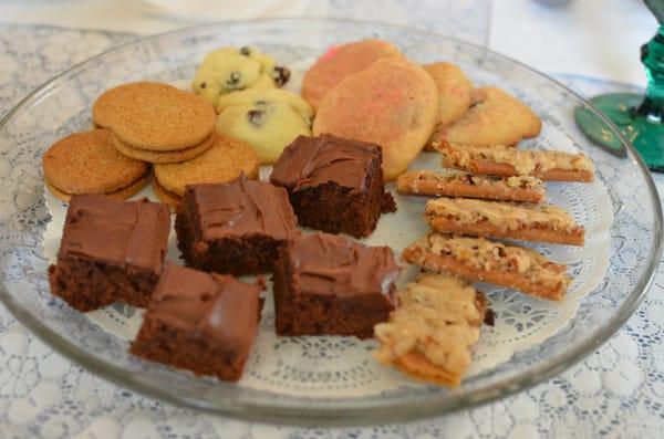 Their famous homemade cookie tray.  The cookies are probably made by Elves.