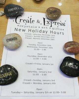 New Holiday Hours