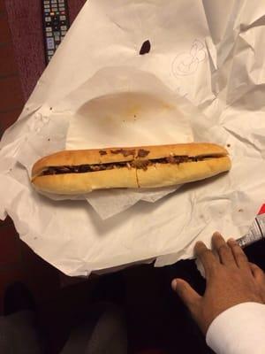 Under stuffed cheese steak subs