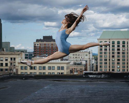 Dance Photo On rooftop Downtown Portland