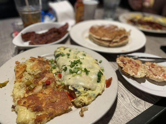 Veggie Omlette, Short Stack and Pedro Benedict