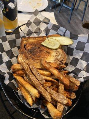 Awesome sandwich and fresh cut fries with the skins!