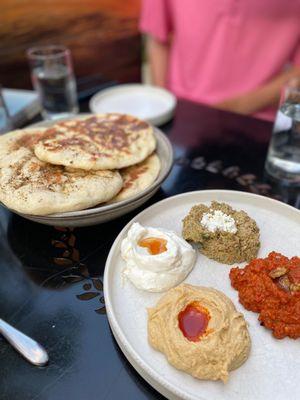 Mezze platter with flatbread - yum! Loved the flatbread here - came out warm and fluffy inside