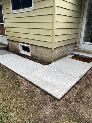 Walkway + Garage door step