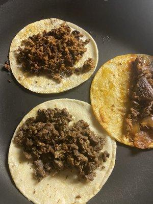 The tacos I had reheat.