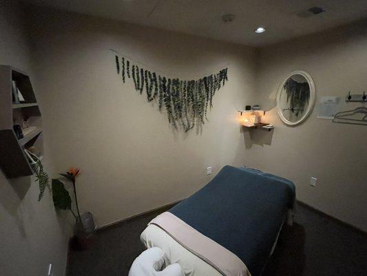 Massage treatment room