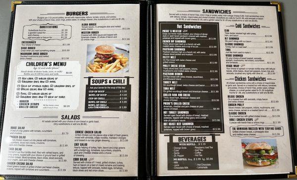 Menu Prices as of October 2022