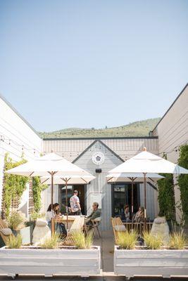 Patio seating. You can order through the window too!