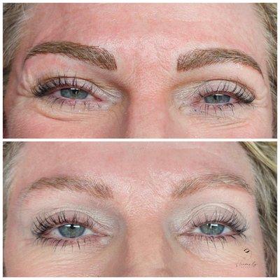 If your old microblading or ombre shading is faded, you can come in for a yearly refresh.