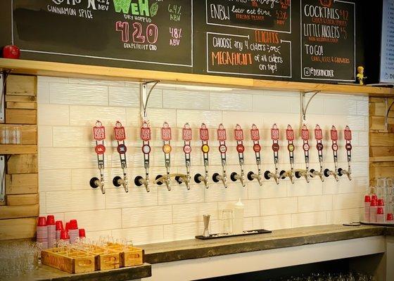 Ciders on tap