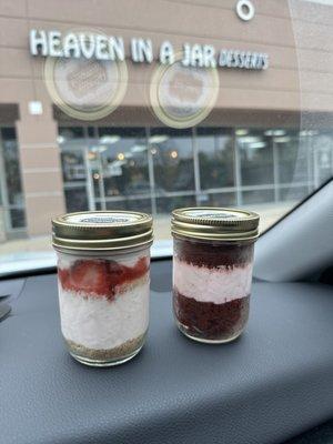 8oz Strawberry Cheesecake and 8oz Red Velvet