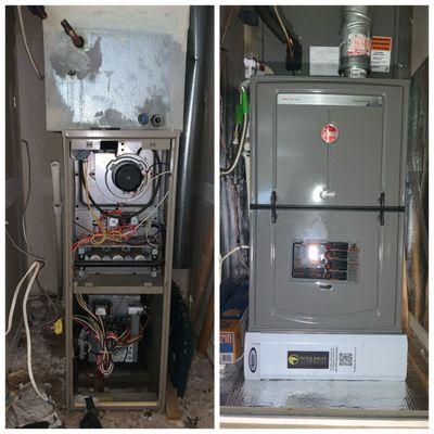 Transformation before and after - HVAC Replacement