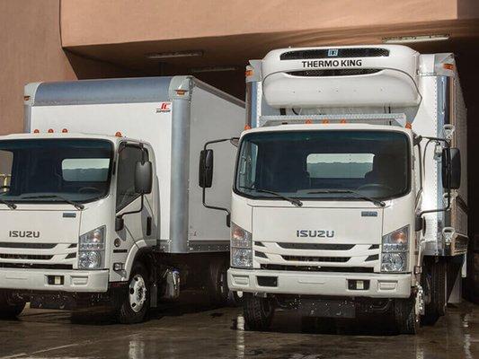 We sell and lease dry and refrigerated trucks