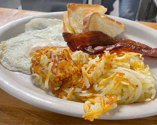 Hashbrowns Eggs and Bacon