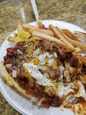 Chili dog combo with fries & a drink