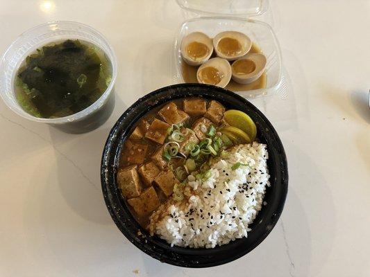 Mapo tofu, miso soup and jammy egg 10/10