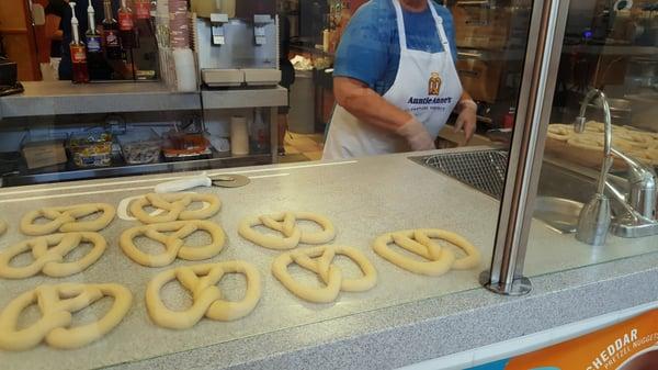 Auntie Anne's fresh pretzels