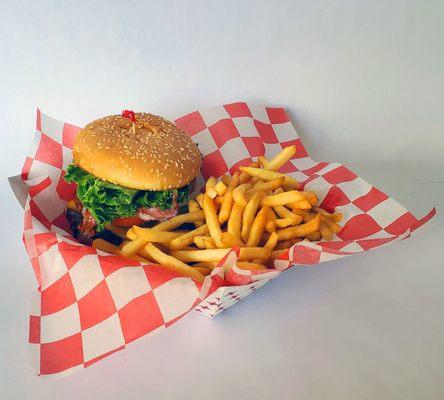 Bacon Cheeseburger Basket.