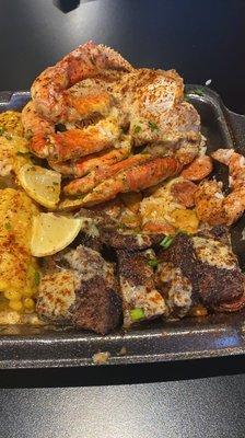 This was awesome dungeons crab and black angus steak  Lobster Steak and Crab Combo Lobster Steak and Crab Combo Lobster Steak and Crab Combo