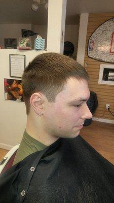 Jesse came in and received a cut of a life time. Don't hesitate come on down and get yours cut too.