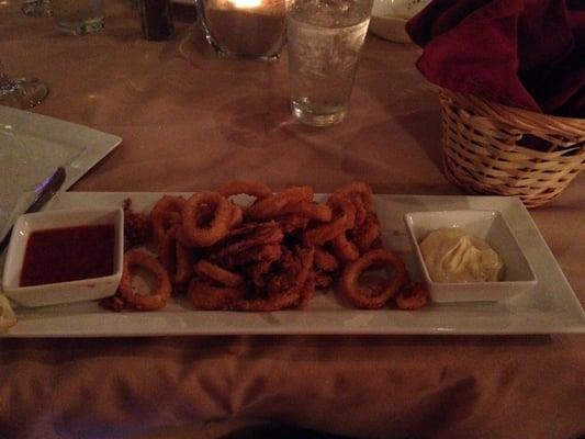 Calamari with marinara and aioli!  Delicious!