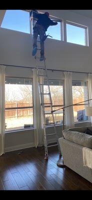 2nd story interior window cleaning