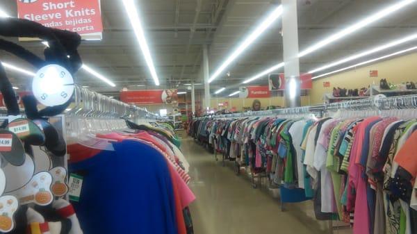 Rows and rows of clothes!