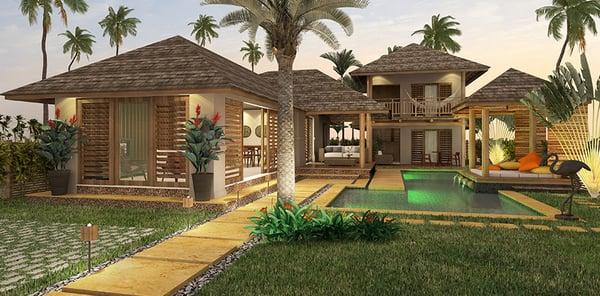 Our rustic villa design is one of 3 award-winning villas we have available at the Coral.