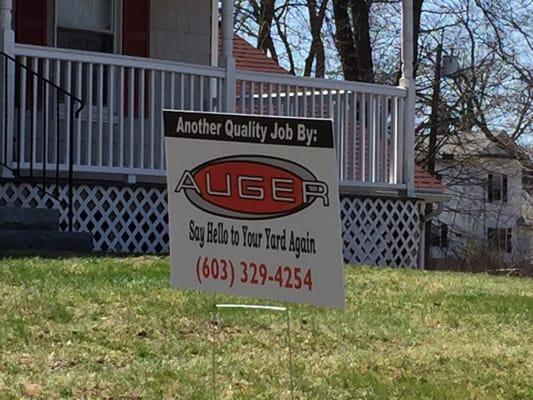 Things are looking up.  The view from my front porch is way better than the view from my lawn mower.  Thanks to the Auger team!