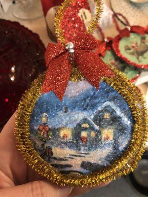 I believe this booth is Tonya's and she hand makes these adorable nostalgic feeling Christmas ornaments. So charming