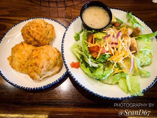 Cheddar Bay Biscuits and Fresh Garden Salad