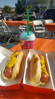 Hot Dogs and Slurpee dinner.