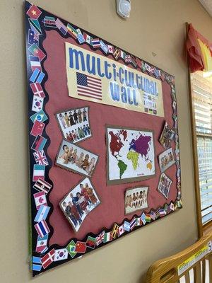 Multicultural Wall to teach Diversity