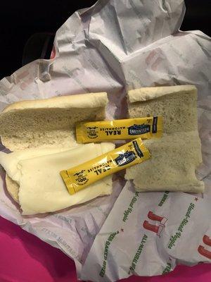 Slim sandwich. $4.25. We'll not be back