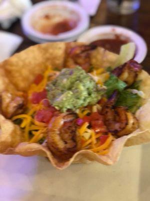 Shrimp taco salad