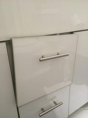 the broken drawer in our bathroom that must be forced open and shut