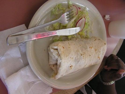 I know, can't see much from a burrito, but you can see size, right?  And we all know size counts.