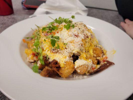 Caribbean tater tot bowl - half portion