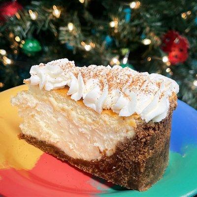 Egg nog cheesecake